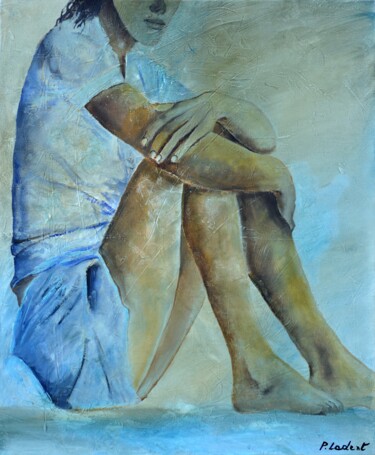 Malarstwo zatytułowany „Young girl” autorstwa Pol Ledent, Oryginalna praca, Olej Zamontowany na Drewniana rama noszy