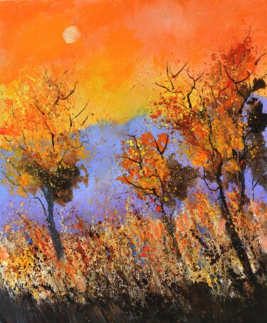 Peinture intitulée "Autumn  feast" par Pol Ledent, Œuvre d'art originale, Huile Monté sur Châssis en bois