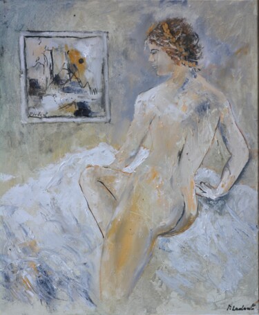 Painting titled "Flavia" by Pol Ledent, Original Artwork, Oil Mounted on Wood Stretcher frame