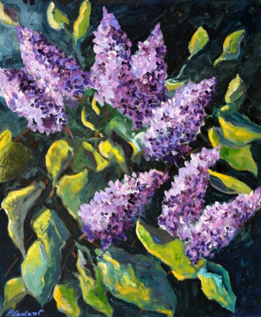Картина под названием "Lilac" - Pol Ledent, Подлинное произведение искусства, Масло Установлен на Деревянная рама для носилок