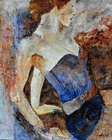 Painting titled "Daphné" by Pol Ledent, Original Artwork, Oil Mounted on Wood Stretcher frame