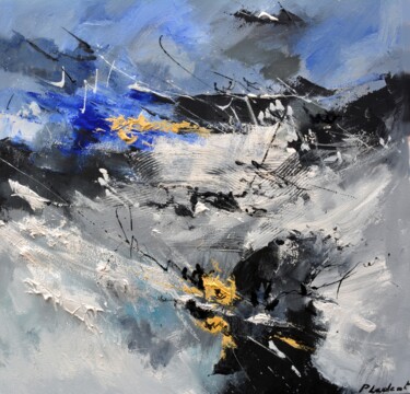 Painting titled "Tibetan prayer" by Pol Ledent, Original Artwork, Oil Mounted on Wood Stretcher frame