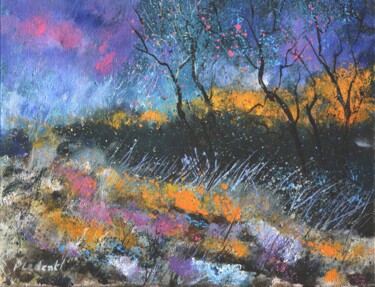 Peinture intitulée "Light in a clearing…" par Pol Ledent, Œuvre d'art originale, Huile Monté sur Châssis en bois