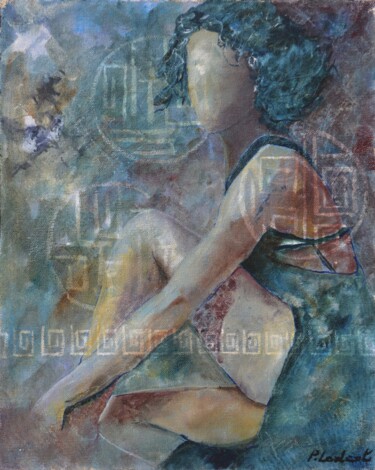 Картина под названием "Sandra" - Pol Ledent, Подлинное произведение искусства, Масло Установлен на Деревянная рама для носил…