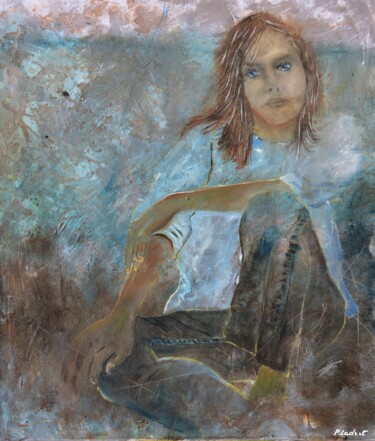Painting titled "Natalia" by Pol Ledent, Original Artwork, Oil Mounted on Wood Stretcher frame