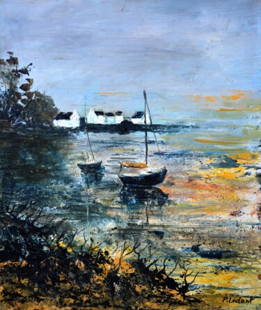Картина под названием "Seascape 67" - Pol Ledent, Подлинное произведение искусства, Масло Установлен на Деревянная рама для…