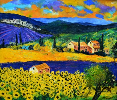 Peinture intitulée "Provence 7688" par Pol Ledent, Œuvre d'art originale, Huile Monté sur Châssis en bois