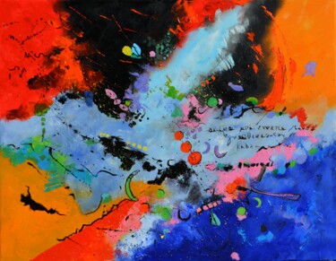 Картина под названием "Space journey" - Pol Ledent, Подлинное произведение искусства, Масло Установлен на Деревянная рама дл…