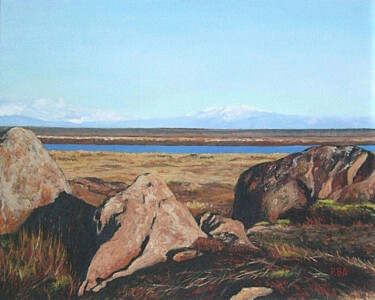Painting titled "Eyjafjallajökull se…" by Pola.B.Alex, Original Artwork, Oil
