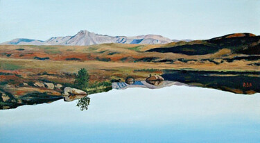 Painting titled "Autumn in Heiðmörk,…" by Pola.B.Alex, Original Artwork, Oil