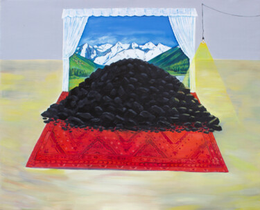 绘画 标题为“La frontière” 由Polat Tayir, 原创艺术品, 油