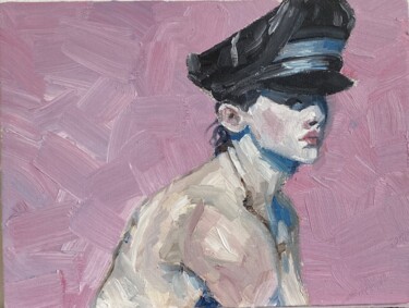 Painting titled "My policeman" by Polina Boldueva (bolduevva), Original Artwork, Oil