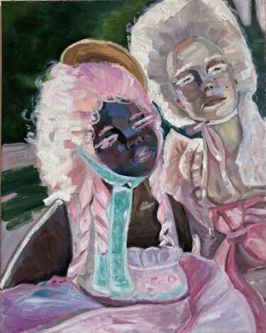 Painting titled "Two women" by Polina Boldueva, Original Artwork, Oil