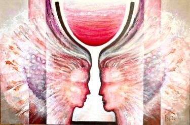 Peinture intitulée "Love - The Chalice…" par Polina Gerdjikova (POLINA), Œuvre d'art originale, Acrylique Monté sur Châssis…