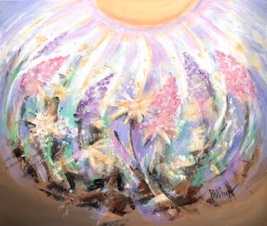 Peinture intitulée "The Sun invokes us" par Polina Gerdjikova (POLINA), Œuvre d'art originale, Acrylique Monté sur Châssis e…
