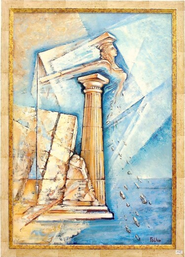 Painting titled "Sacred Symbols - th…" by Polina Gerdjikova (POLINA), Original Artwork, Oil