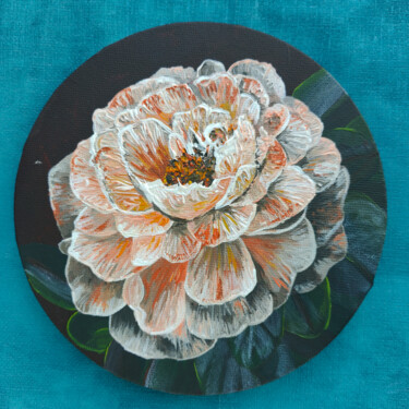 Malerei mit dem Titel "Bloom up" von Polina Guseva, Original-Kunstwerk, Acryl Auf Andere starre Platte montiert