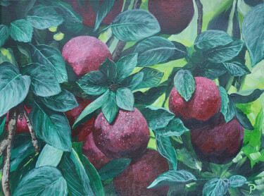 Malerei mit dem Titel "Nature's Candy" von Polina Guseva, Original-Kunstwerk, Acryl