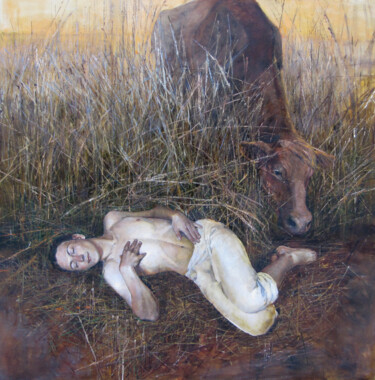 Картина под названием "dream" - Polina Kuznetsova, Подлинное произведение искусства, Масло