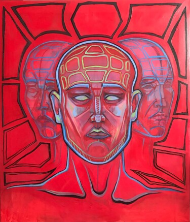 Painting titled "M.6" by Polisan, Original Artwork, Oil