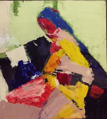 Peinture intitulée "Anne de Staël" par Polina, Œuvre d'art originale, Huile