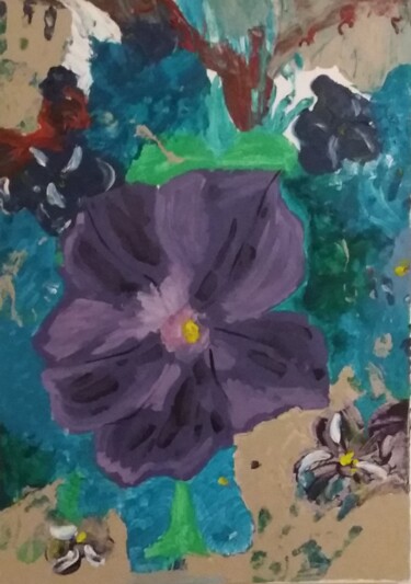 Ζωγραφική με τίτλο "Fleurs de nuit." από Polina, Αυθεντικά έργα τέχνης, Ακρυλικό