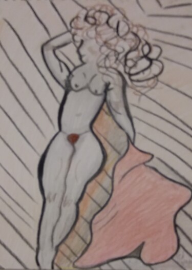 Peinture intitulée "Poses" par Polina, Œuvre d'art originale, Graphite