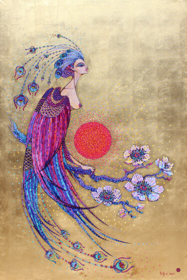 Painting titled "Phoenix" by Polina Ogiy, Original Artwork, Oil