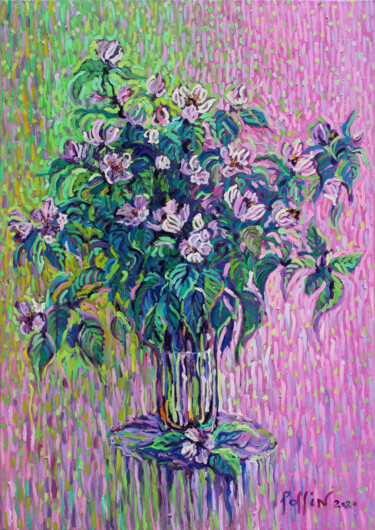 Peinture intitulée "fiori di mela" par Polina Ogiy, Œuvre d'art originale, Acrylique