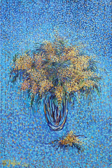 Peinture intitulée "mimosa" par Polina Ogiy, Œuvre d'art originale, Huile