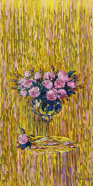 Malerei mit dem Titel "ROSE" von Polina Ogiy, Original-Kunstwerk, Öl
