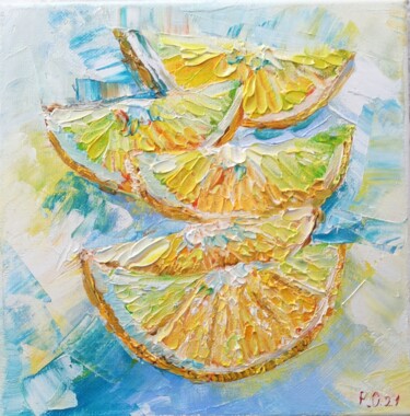 Картина под названием "Slices of Joy" - Polina Olekhnovich, Подлинное произведение искусства, Масло