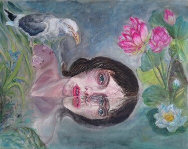 Картина под названием "I am here" - Polina Olekhnovich, Подлинное произведение искусства, Акрил
