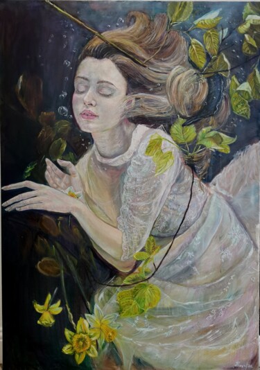 Painting titled "Silence" by Polina Olekhnovich, Original Artwork, Oil