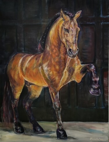 Painting titled "Amber" by Polina Olekhnovich, Original Artwork, Oil