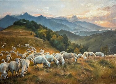 Картина под названием "В горах Ингушетии/I…" - Полина Середа, Подлинное произведение искусства, Масло