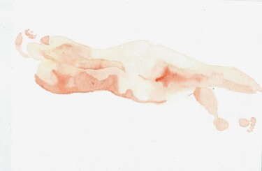 Рисунок под названием "Nude#8" - Polina Shibanova, Подлинное произведение искусства, Акварель