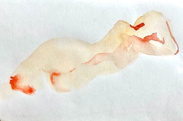 Nude Anya 2 Dessin intitulée "Nude Anya 2" par Polina Shibanova, Œuvre d'art originale, Aquarelle