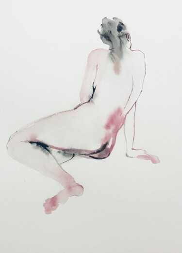 Рисунок под названием "Japanese sketch" - Polina Shibanova, Подлинное произведение искусства, Акварель