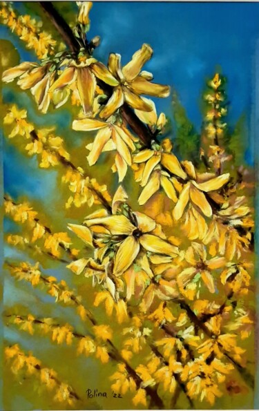 Painting titled "Spring" by Polina Turgunova, Original Artwork, Pastel