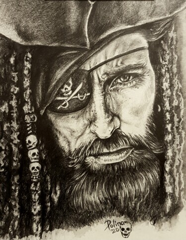 Disegno intitolato "Pirate" da Polina Turgunova, Opera d'arte originale, Matita