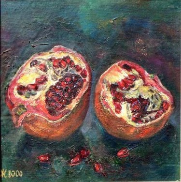 Painting titled "Pomegranate" by Polina Jivov, Original Artwork