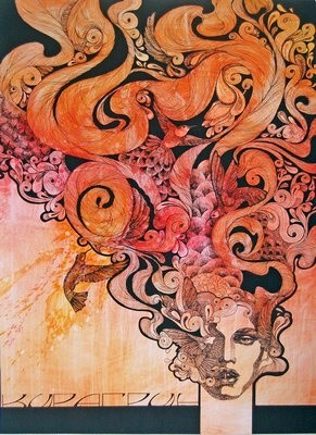 Рисунок под названием "Колибри" - Полина Андронова, Подлинное произведение искусства