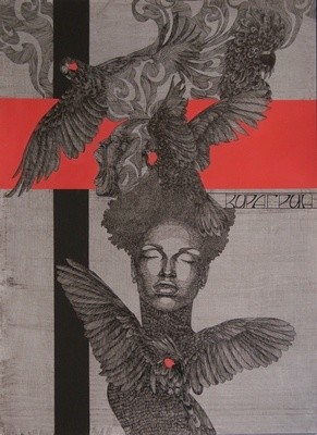 Рисунок под названием "Какаду" - Полина Андронова, Подлинное произведение искусства, Другой