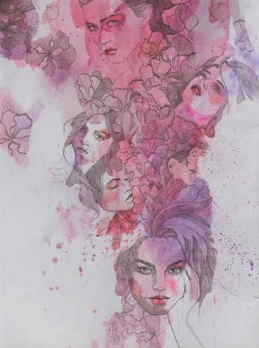 Рисунок под названием "Цветочные фантазии№2" - Полина Андронова, Подлинное произведение искусства