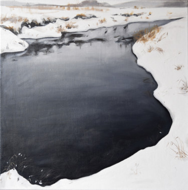 "Frozen river" başlıklı Tablo Polina Kharlamova tarafından, Orijinal sanat, Petrol