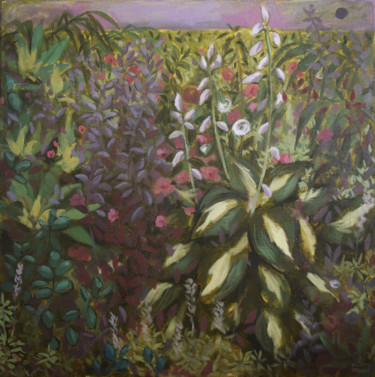 Schilderij getiteld "Country garden" door Polina Kharlamova, Origineel Kunstwerk, Olie