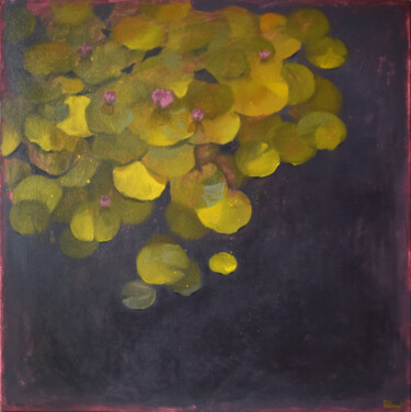 Картина под названием "Pond in the botanic…" - Polina Kharlamova, Подлинное произведение искусства, Масло