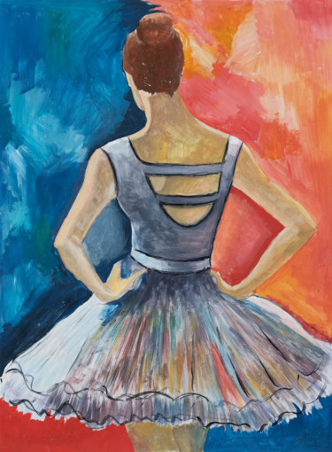 Картина под названием "Ballet colors" - Polina Mukorina, Подлинное произведение искусства, Гуашь