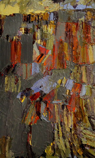 Картина под названием "Закат" - Полина Заремба, Подлинное произведение искусства, Масло